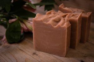 Bean and Boy Rose Geranium and Pink Clay Soap