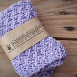 handmade cotton facecloth lavender